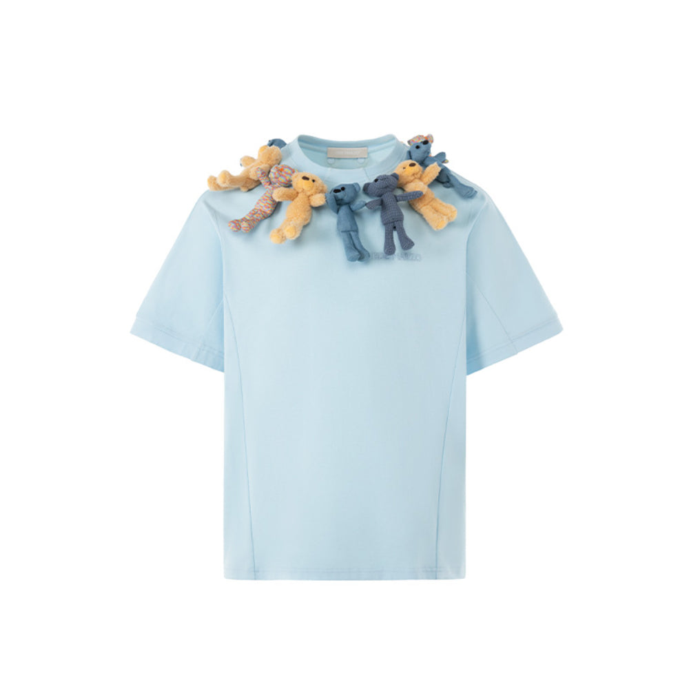 13De Marzo Mini Bears Collar Tee Blue - Mores Studio