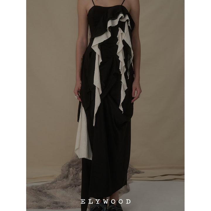 Elywood Destructed Flutter Piece Camisole Long Dress