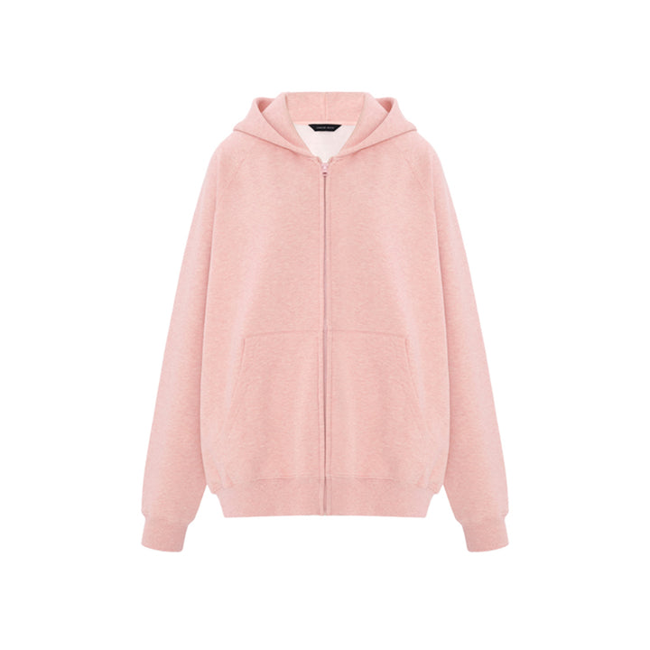 Concise-White Back 97 Logo Zip Up Hoodie Pink - Mores Studio