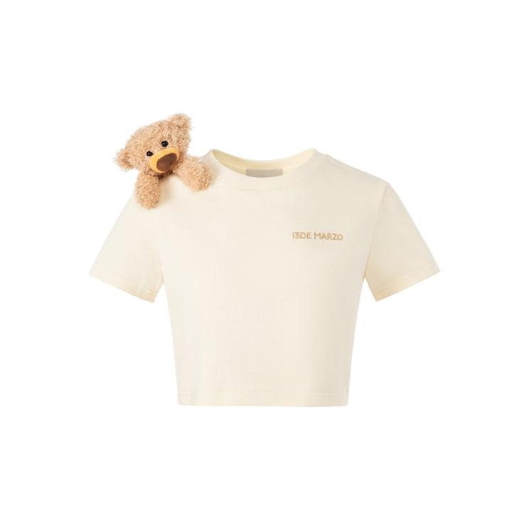 13De Marzo Doozoo Shoulder Bear Top Beige