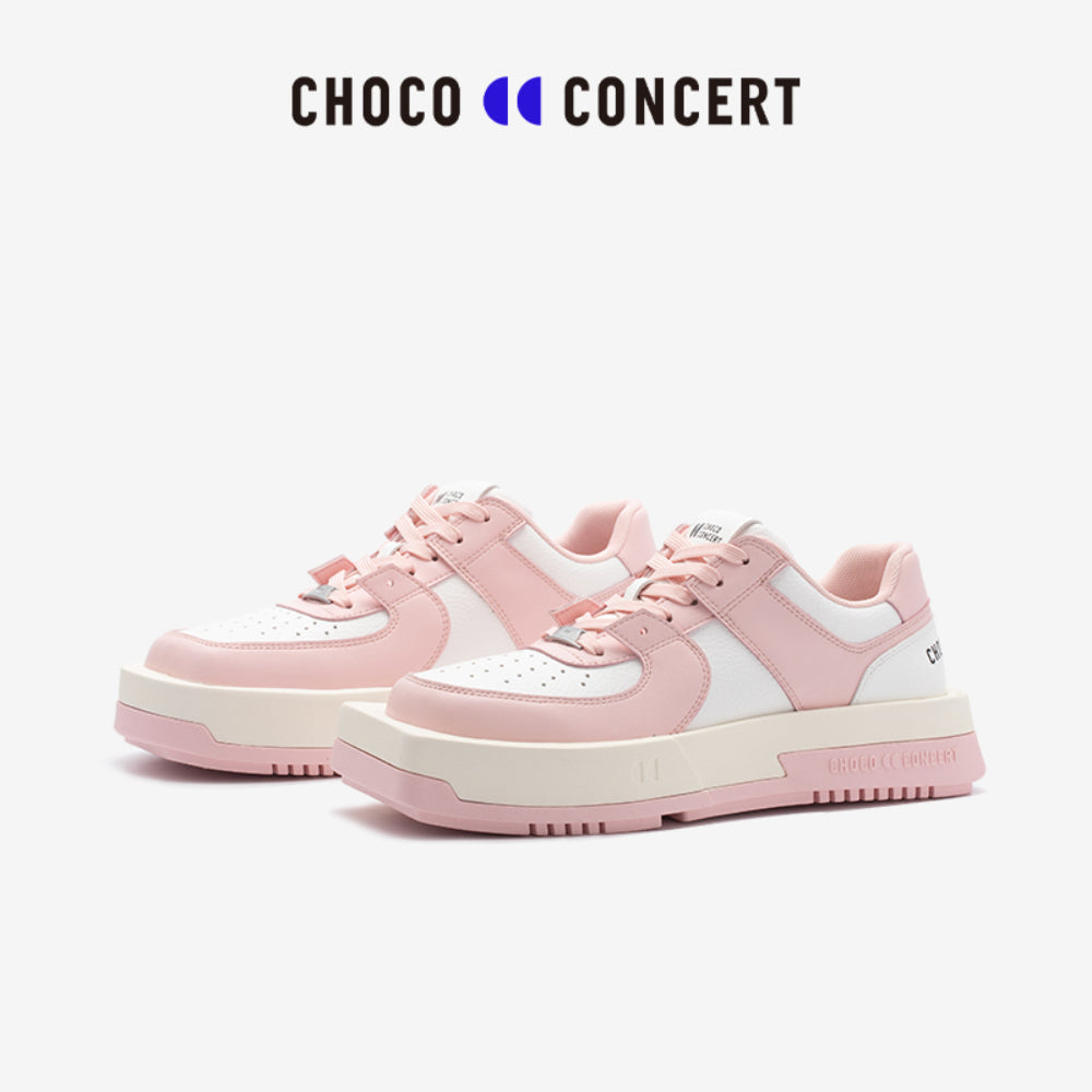 Choco Concert Mis-Matched Square Toe Sneaker Pink