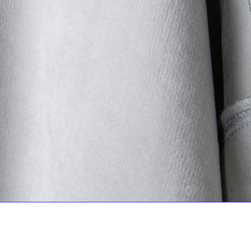 Roaringwild Embroidery Logo Boxy Zip Fleece Hoodie Grey