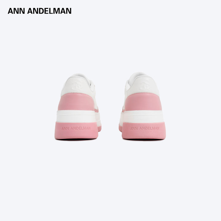 Ann Andelman Logo Heel Platform Sneaker Light Pink
