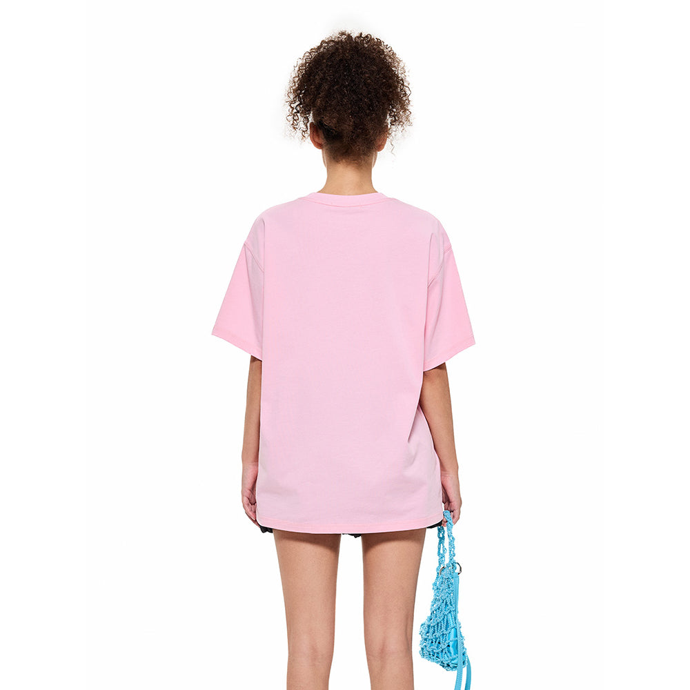 Alexia Sandra Printed Trojan Rabbit T-Shirt Pink