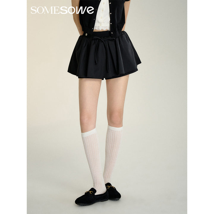 SomeSowe 3D A-Line Puffy Skirt Shorts Black