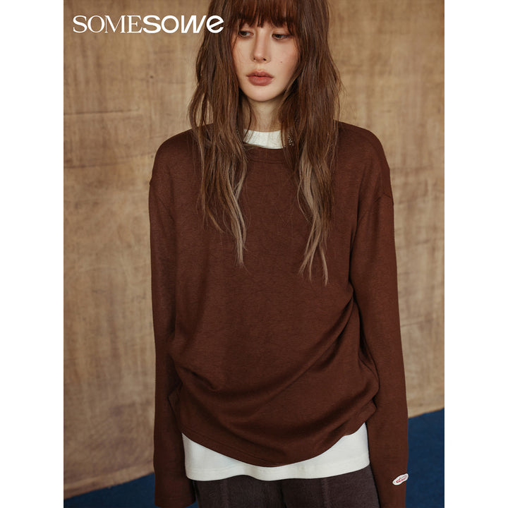 SomeSowe Double Knitted Top Brown - Mores Studio