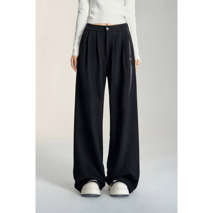 MacyMccoy Chenille Draped Wide-Leg Pants Black