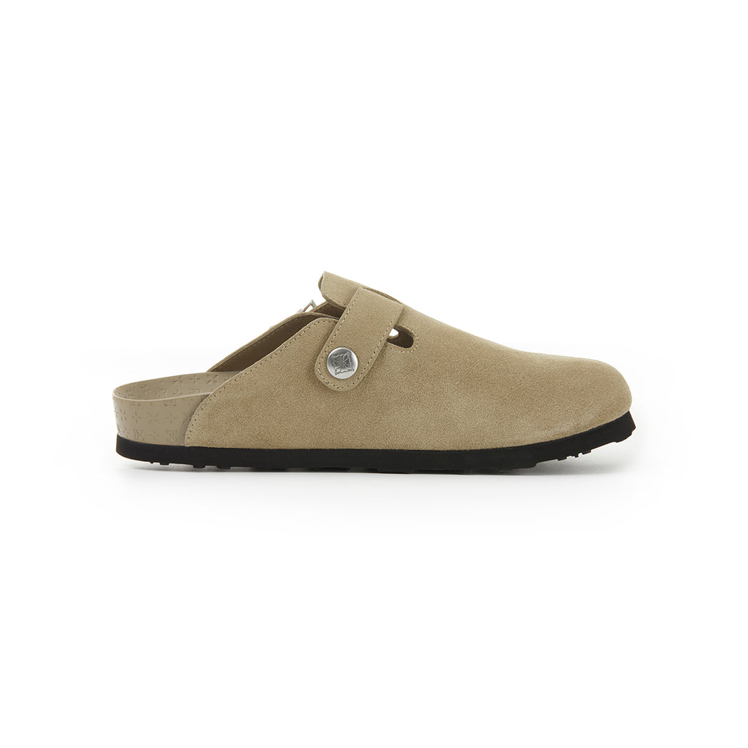 Trapar Waves Suede Casual Slip On Birkenstock Khaki Grey