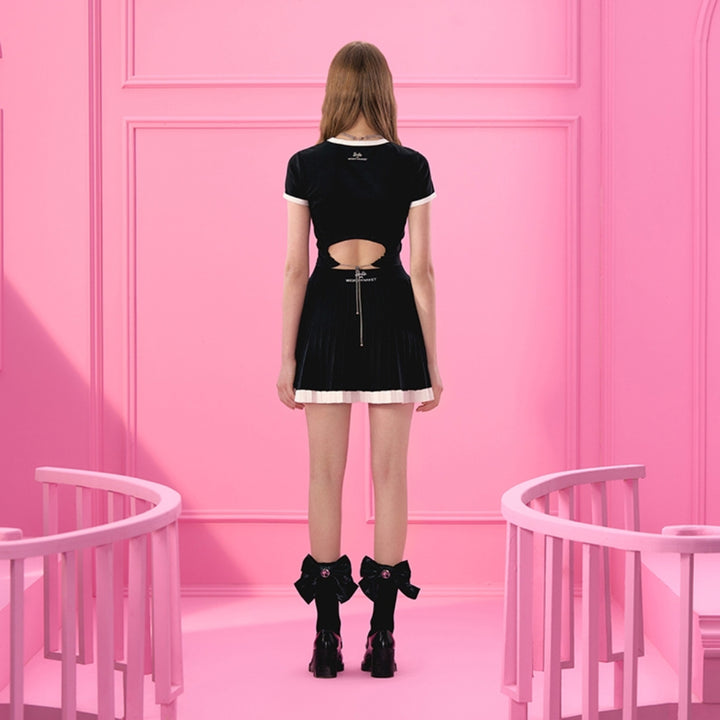 Weird Market X Barbie Pleated Tennis Skirt Black - Mores Studio