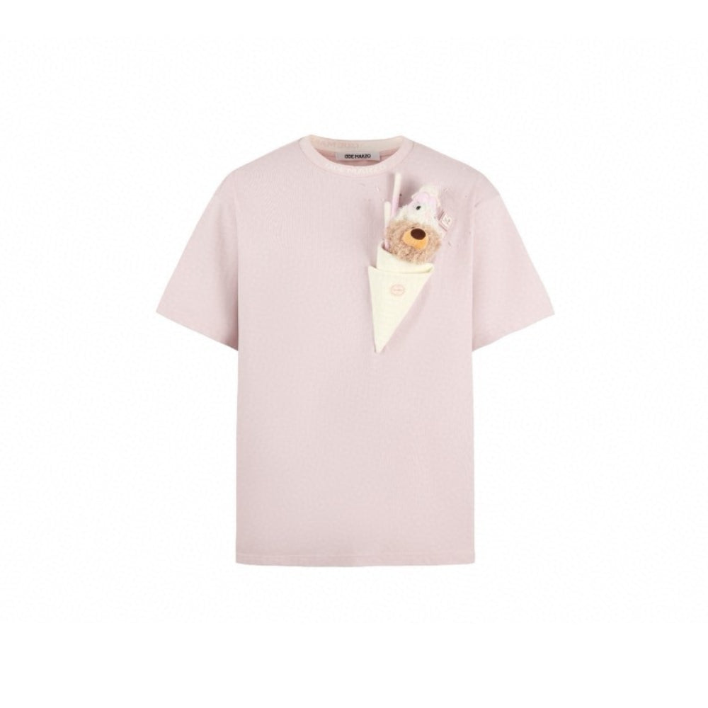 13De Marzo Plush Ice Cream Toy T-Shirt Pink - Mores Studio