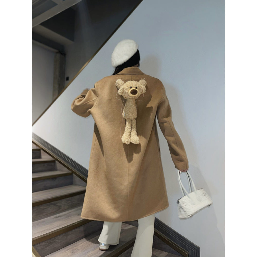 13De Marzo Palda Bear Woolen Overcoat Brown - Mores Studio