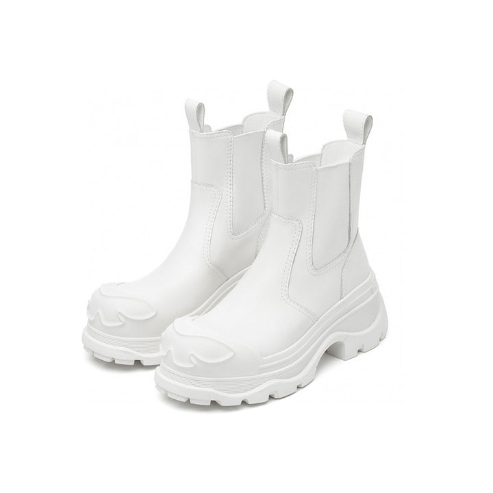SugarSu Rubber Sole Chelsea Boots White - Mores Studio