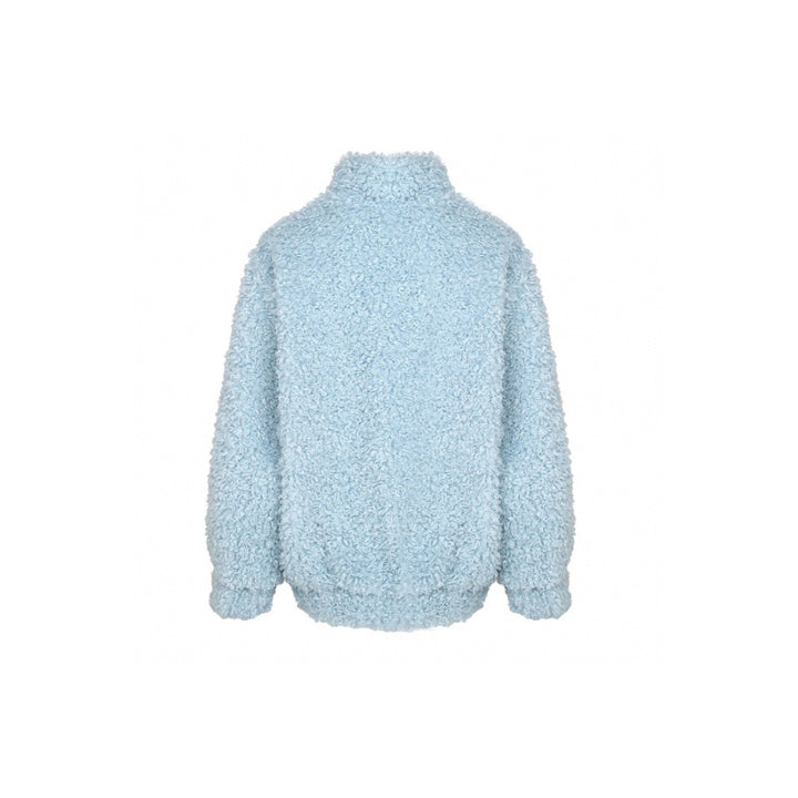 Ann Andelman Oversized Woolen Fleece Coat Blue - Mores Studio