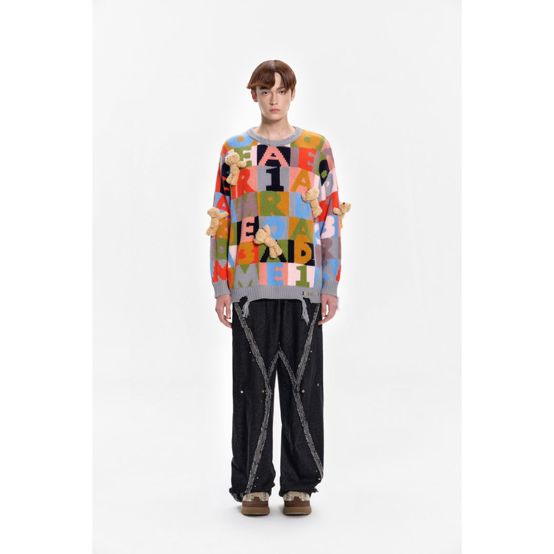 13De Marzo Multi-Color Logo Knit Sweater - Mores Studio