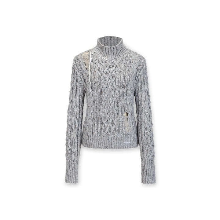 NotAwear Destroy Twisted Woolen Sweater Grey - Mores Studio