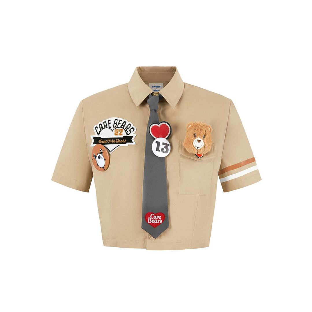 13De Marzo X Care Bears Patch Tie Shirt Brown - Mores Studio