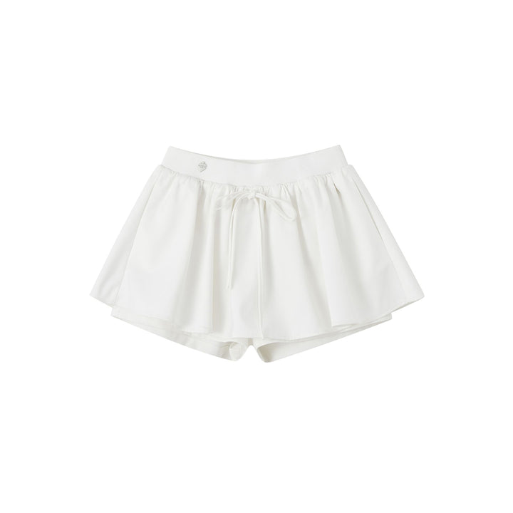 SomeSowe 3D A-Line Puffy Skirt Shorts White