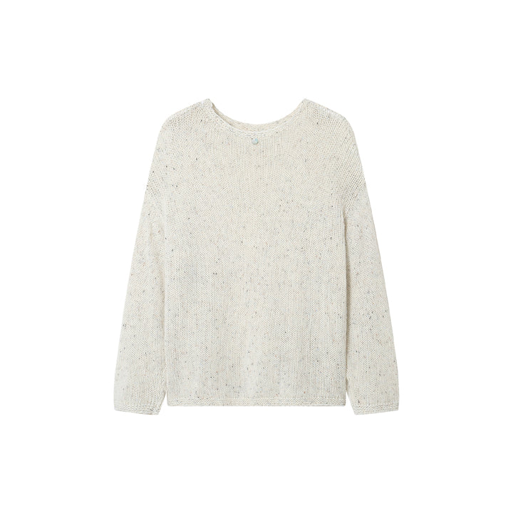 SomeSowe Colorful Dotted Wool Cloud Sweater White - Mores Studio