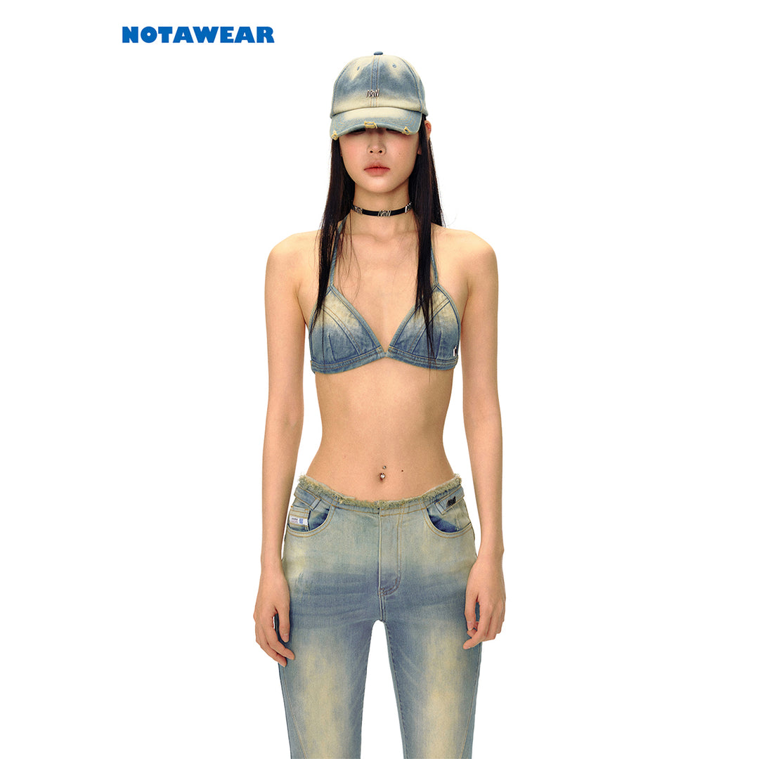 NotaWear Heat Wave Gradient Washed Denim Bikini