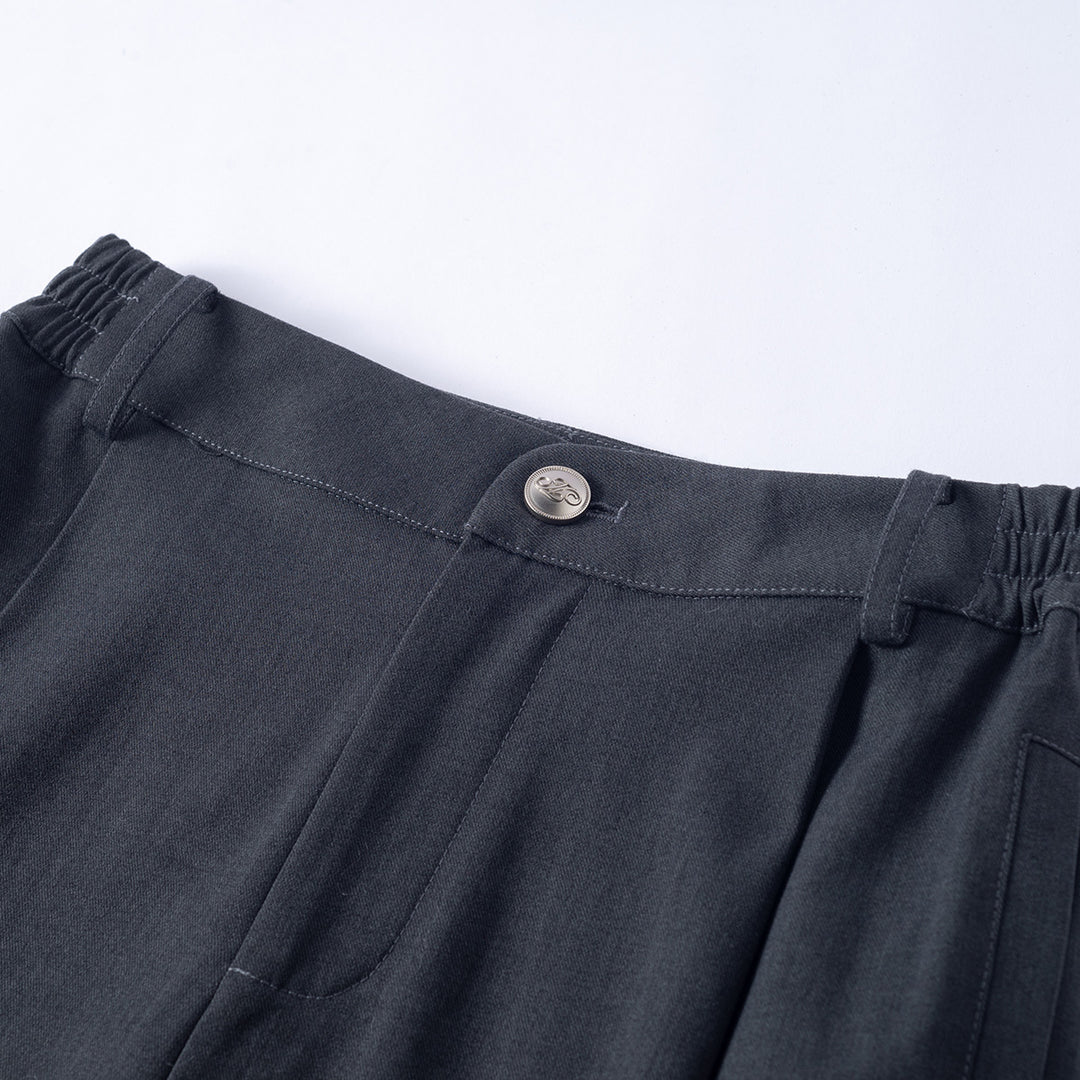 Three Quarters Classic Woollen Suit Pants Grey - Mores Studio