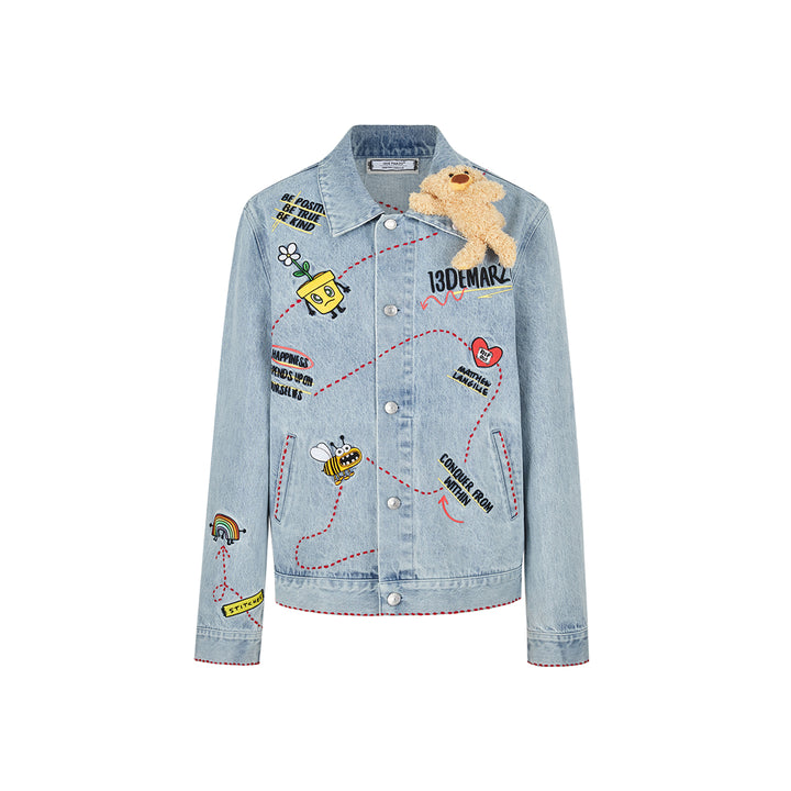 13De Marzo X Matthew Langille Travel Bear Denim Jacket