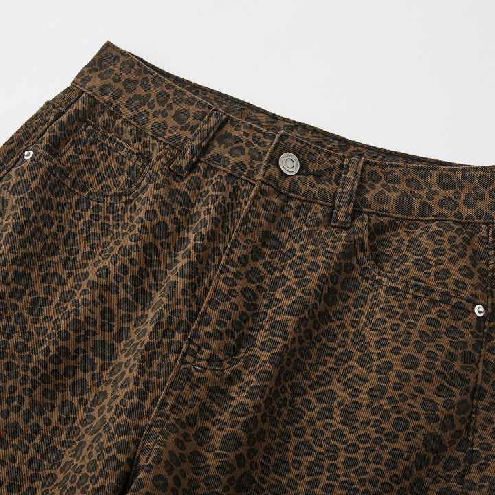 SomeSowe Vintage Leopard Straight Leg Jeans