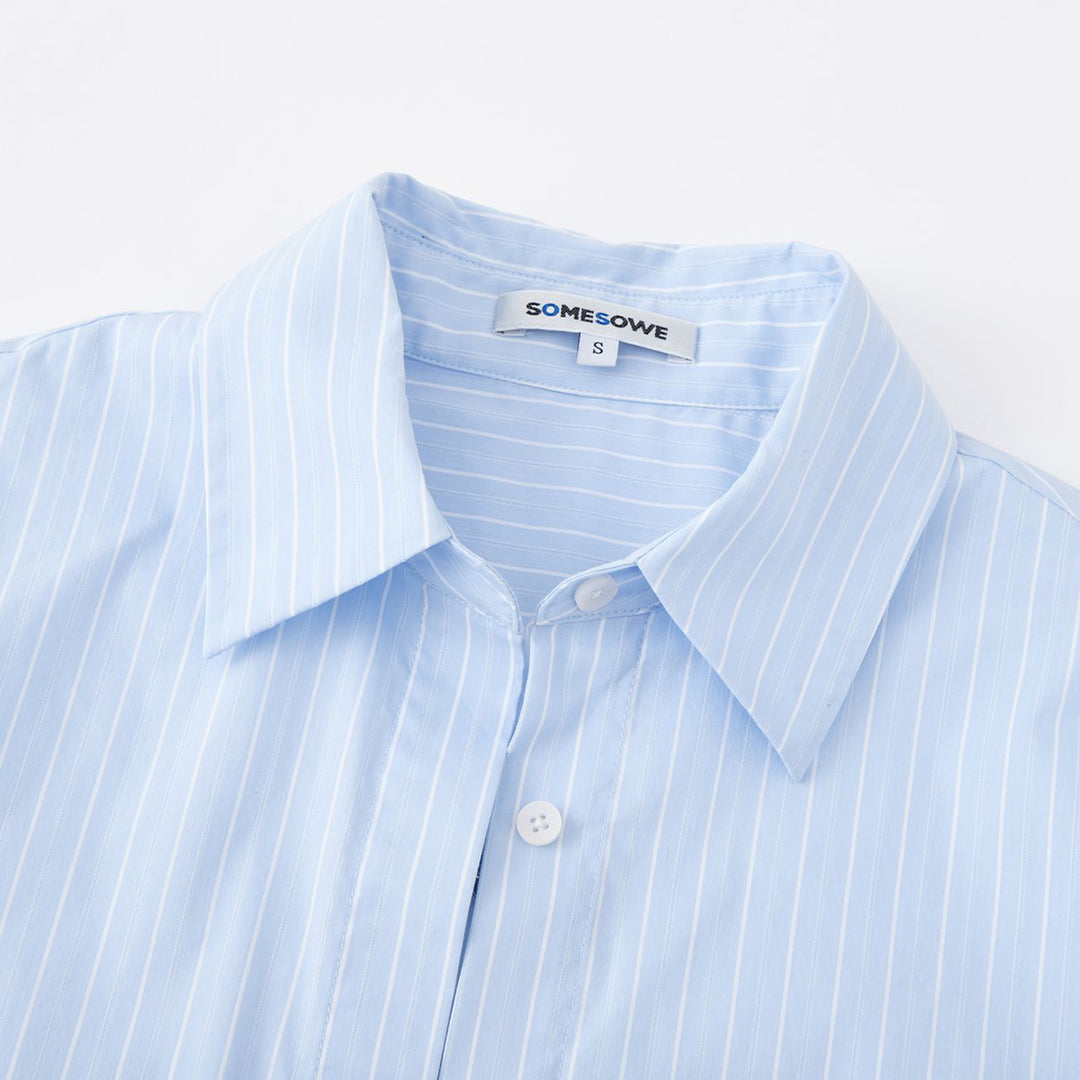 SomeSowe Folded Silhouette Striped Shirt