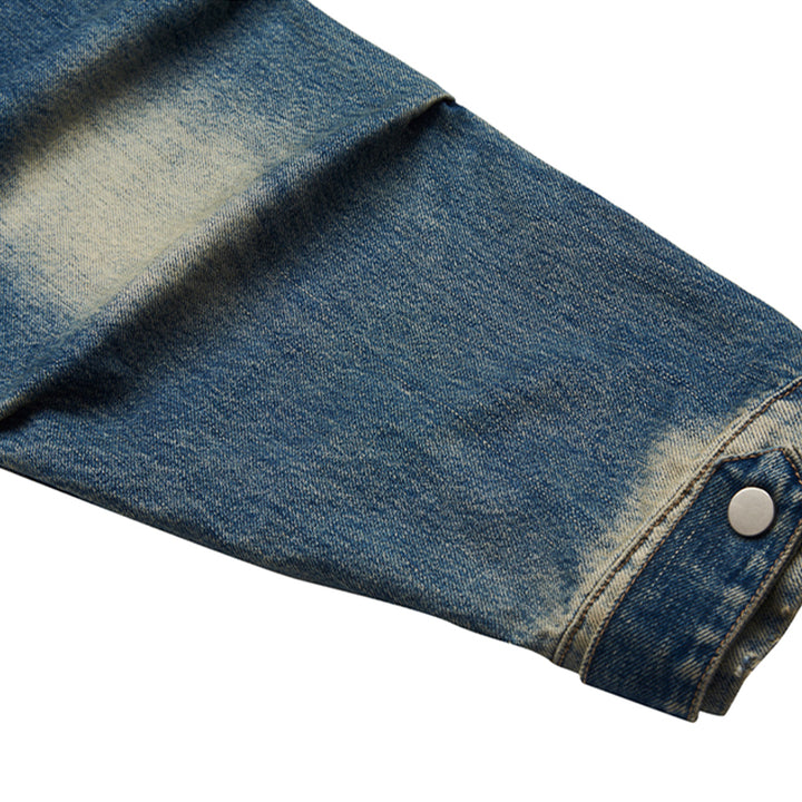 Moditec Vintage Washed Denim Pockets Jacket - Mores Studio