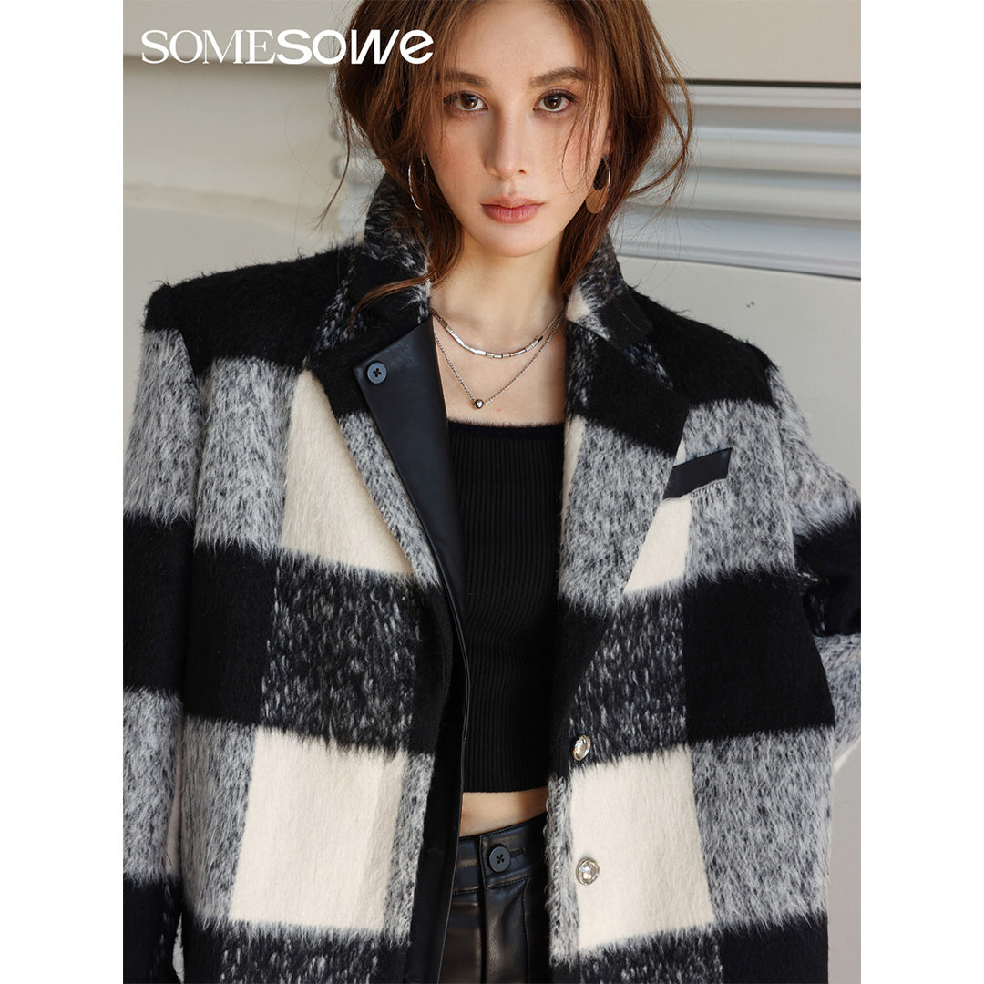 SomeSowe Color Blocked Checkered Jacket - Mores Studio