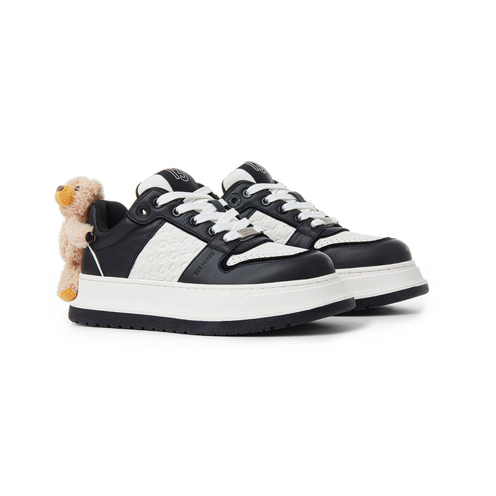 13De Marzo Plush Bear Thick-Soled Sneaker Black