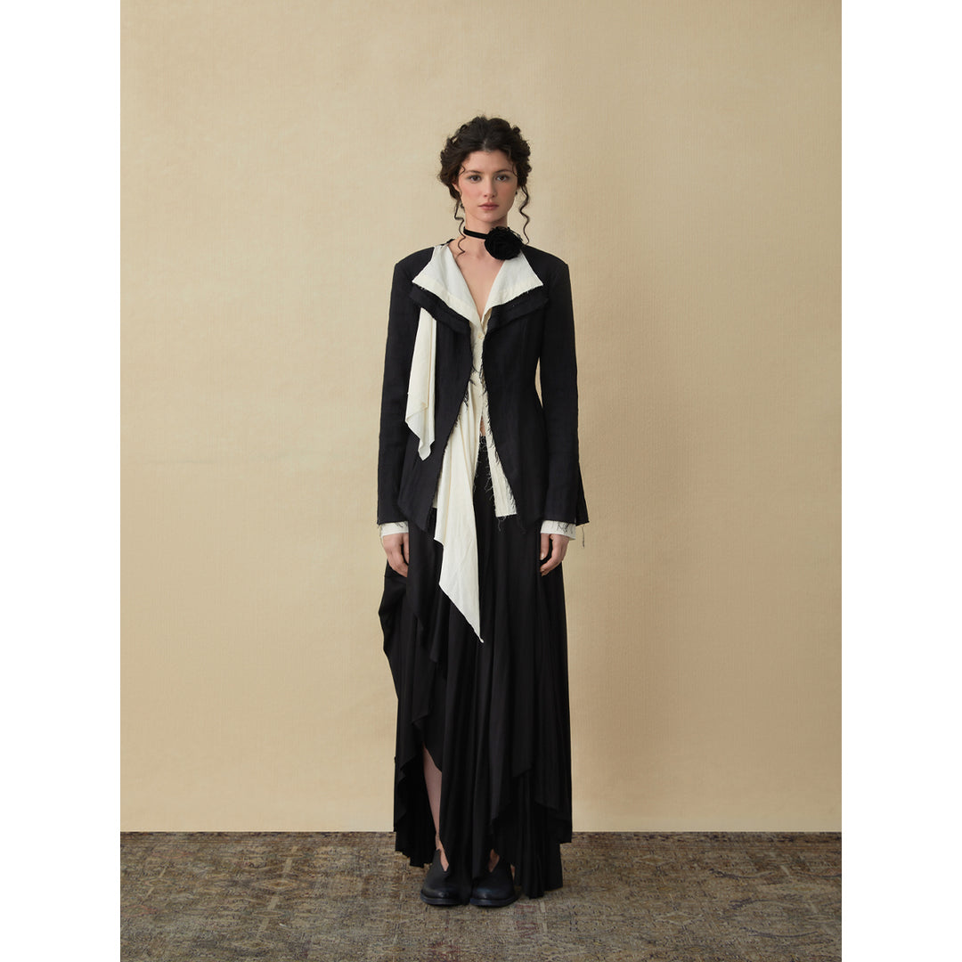 Elywood Black And White Floating Layers Suit - Mores Studio