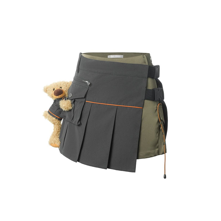 13De Marzo Cargo Functional Pleated Skirt - GirlFork