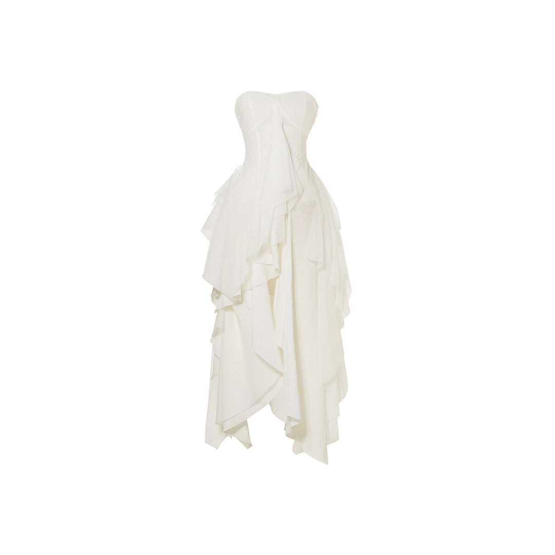 Elywood White Layering Bandeau Dress - Mores Studio