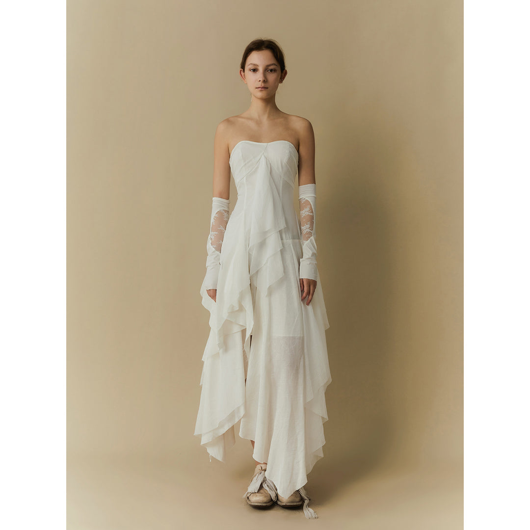 Elywood White Layering Bandeau Dress - Mores Studio