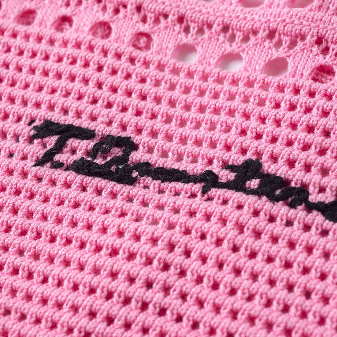 Three Quarters Logo Crochet Pattern Dress - GirlFork