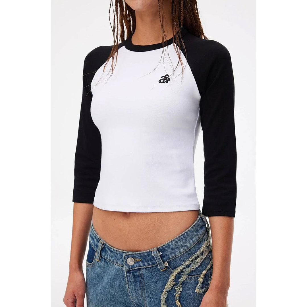 Ann Andelman Long Sleeve T-Shirt Black/White - GirlFork