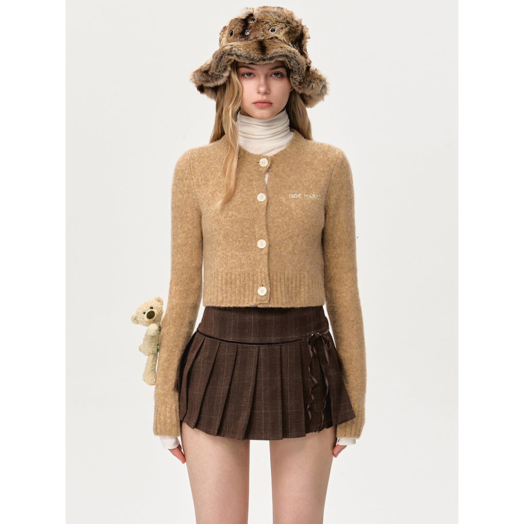 13De Marzo Doozoo Short Knit Cardigan Khaki