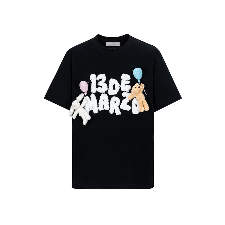 13De Marzo Float Cloud Balloon T-Shirt Black