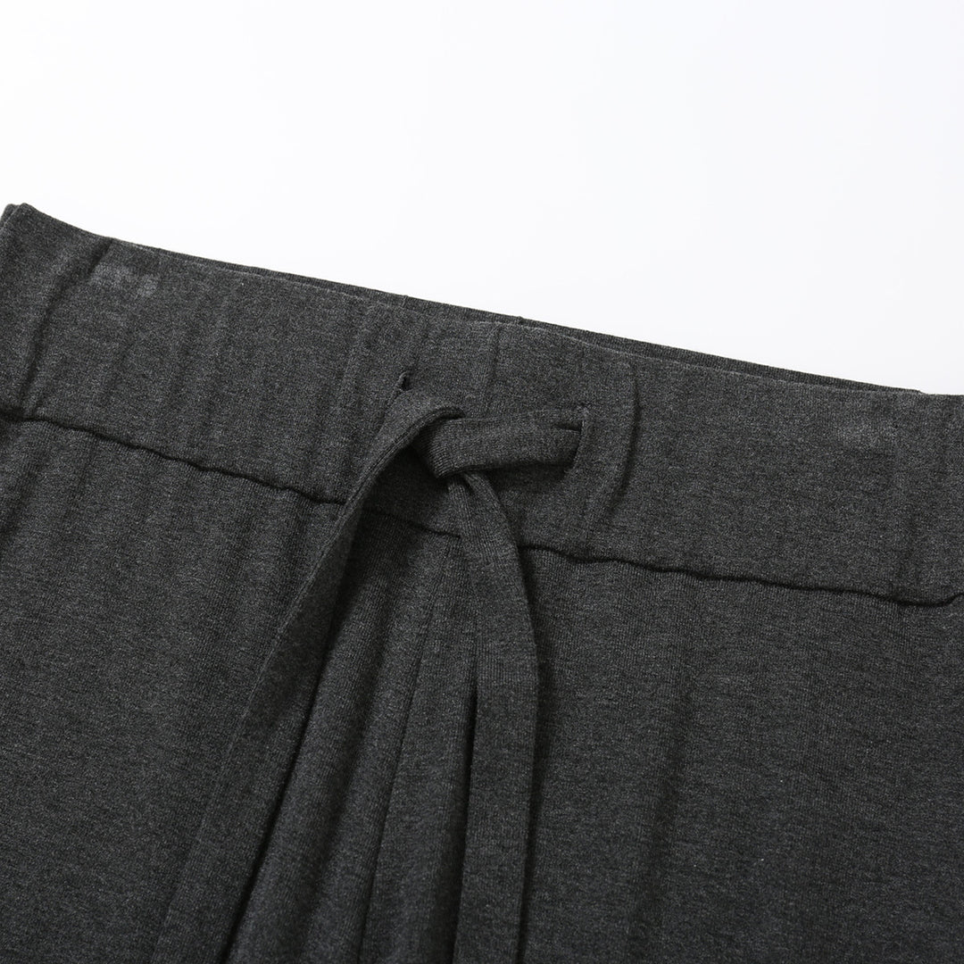 SomeSowe Drawstring Flare Knit Pants Grey