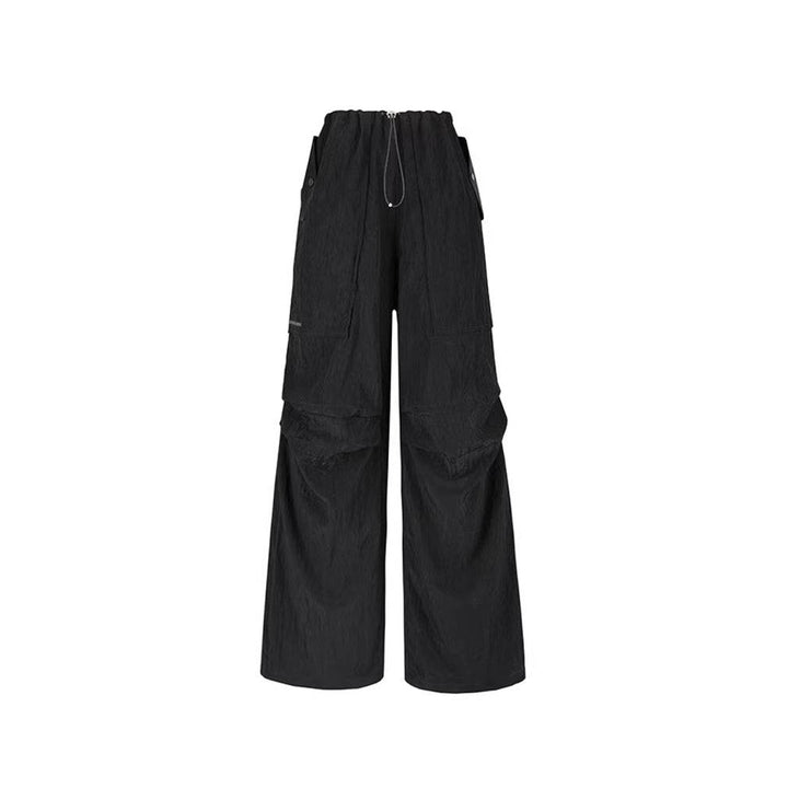 NotAwear Casual Drawstring Oversized Pants Black