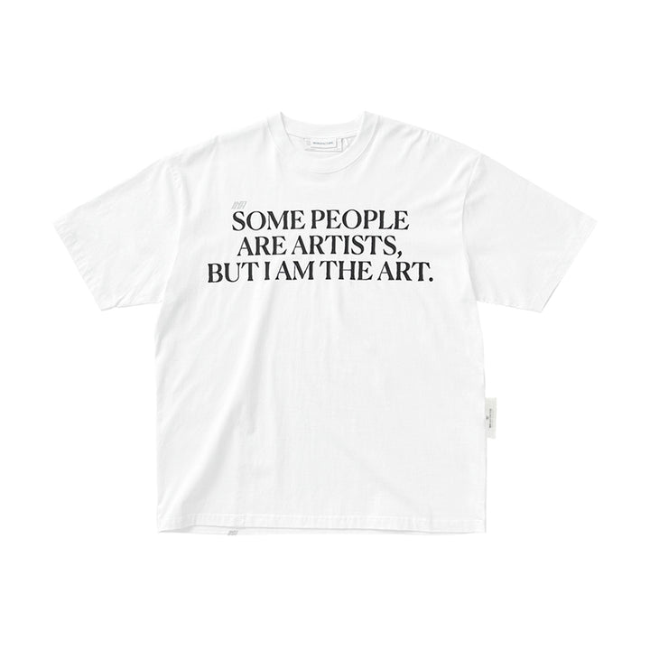 MANUFACTURE Artist Slogan Printed T-Shirt White