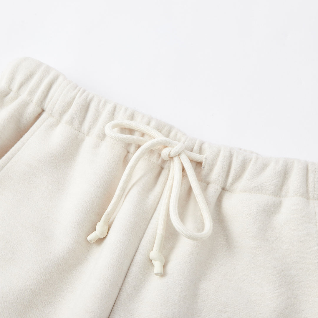 SomeSowe Contrast Color Drawstring Wide-Leg Pants White