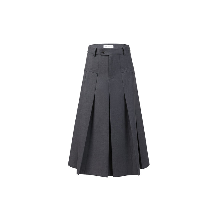 Three Quarters Casual Pleated Long Skirt - Mores Studio