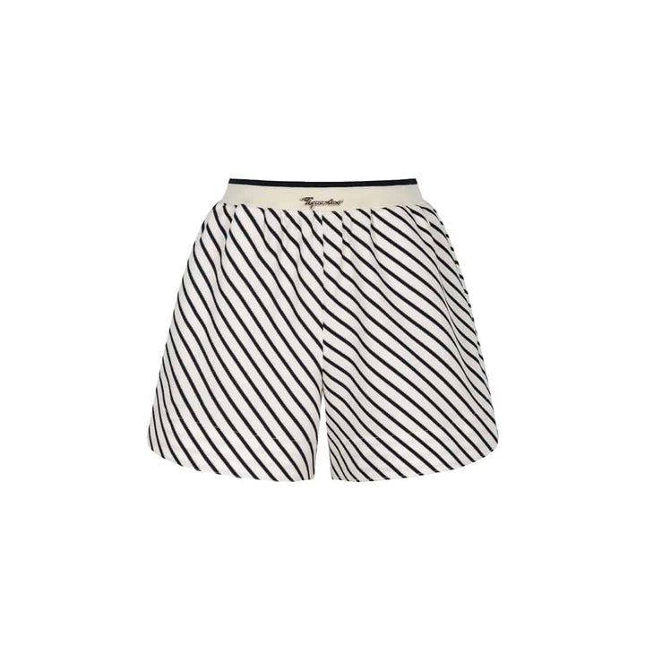 Three Quarters Striped Pique Knit Boxing Shorts - Mores Studio