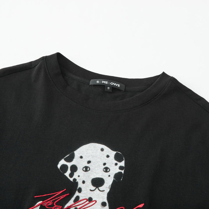 SomeSowe Spotted Puppy Silhouette Long Sleeve T-Shirt