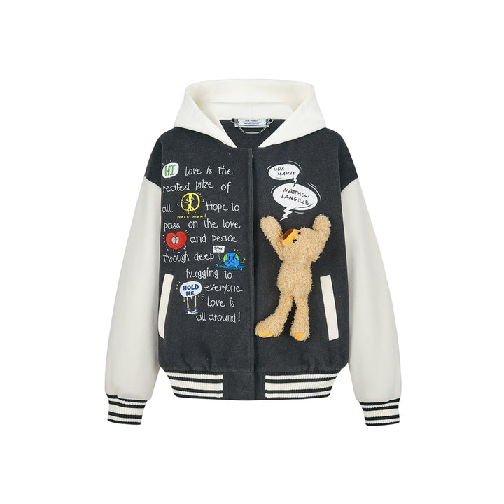 13De Marzo X Matthew Langille Plush Love Bear Baseball Jacket