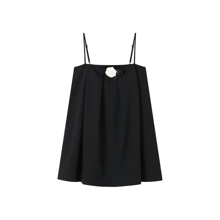 SomeSowe Plush Rose Slip Top Black