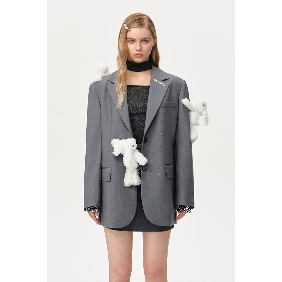 13De Marzo Doozoo Loose Suit Jacket Gray