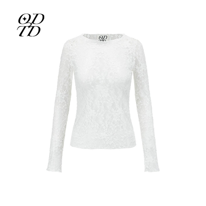 ODTD Hollow Lace Top White