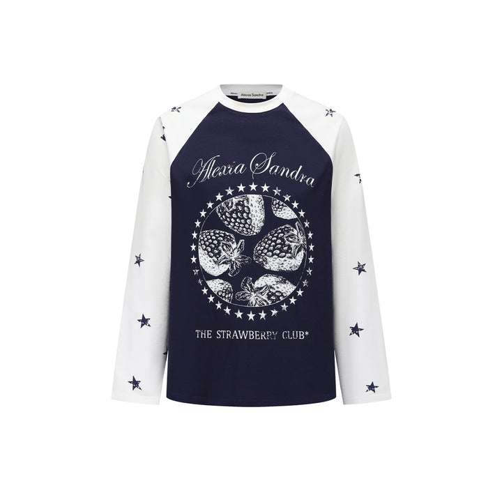 Alexia Sandra Strawberry Star Printed Raglan L/S Tee